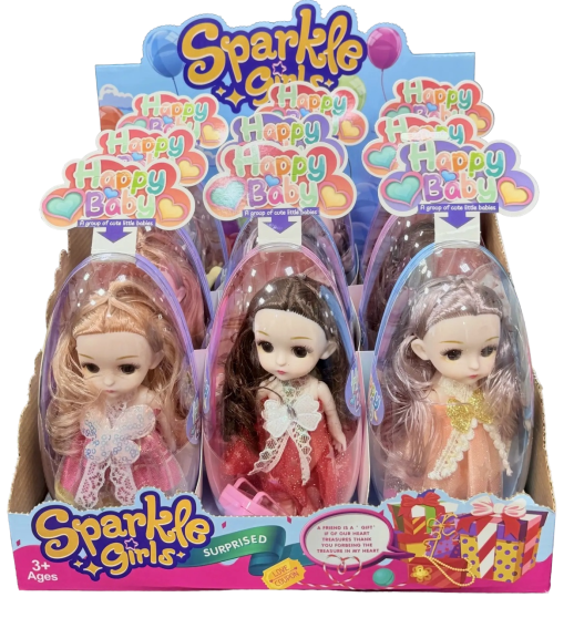 Кукла шарнирная "Sparkle girl" с аксессуарами в яйце, 17см. арт. 250522-3