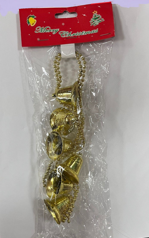 Бусы на елку из колокольчиков, 1м.