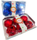 Елочные игрушки ''6 в 1 глянец /матовый'' 8см (240516-2)