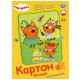 Купить Картон Три Кота белый, мелов, 6л, а4, Умка