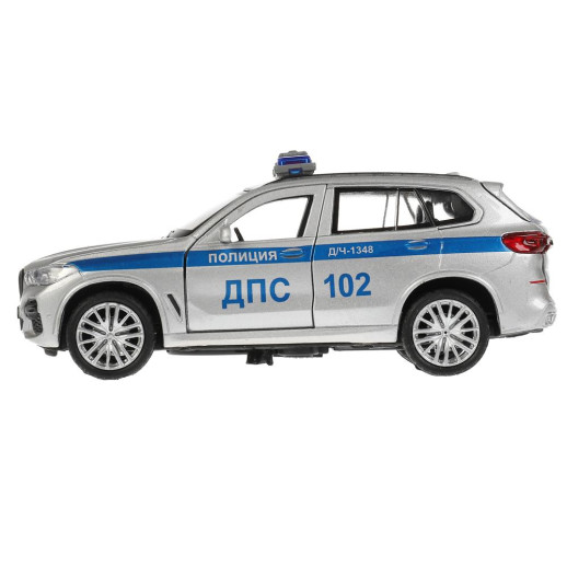Машина металл свет-звук BMW X5 M-SPORT ПОЛИЦИЯ 12 см,дв, баг, ин, кор Технопарк в кор.2*36шт