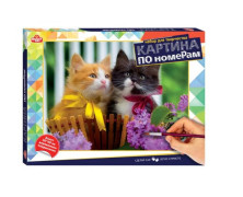 Картина по номерам Котята 30х40 см котики МУЛЬТИ АРТ