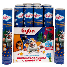 ПНЕВМОХЛОПУШКА С КОНФЕТТИ В ВИДЕ ГЕРОЕВ БУБА 30СМ,ШОУ-БОКС. ИГРАЕМ ВМЕСТЕ