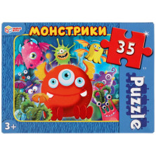 Монстрики. Макси-пазлы в коробке. Пазл 35 деталей. Умные игры 