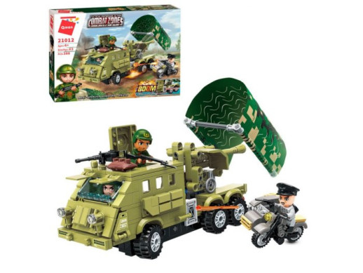 Конструктор Военная техника, с фигурками и аксессуарами, 388 дет 35*27 см.