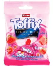  Жевательные конфеты Toffix Клубника 90 гр
