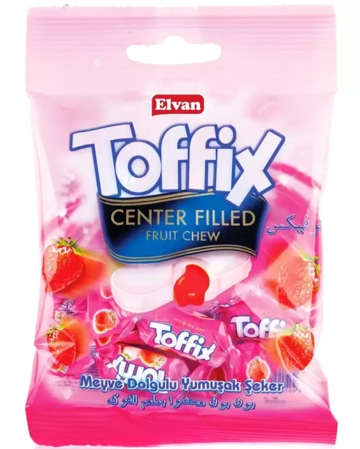  Жевательные конфеты Toffix Клубника 90 гр