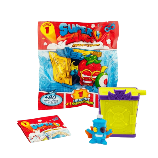 Набор фигурок SuperZings 1 серия, 1 фигурка + укрытие ( фигурка одевается на ручку/ карандаш)