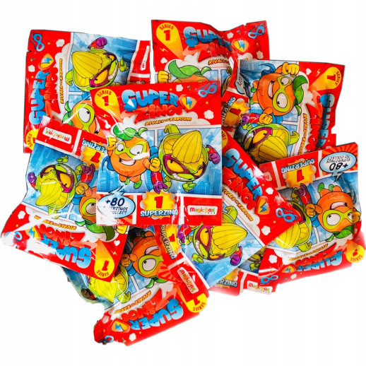 НАБОР ФИГУР SUPER ZINGS ИЗ 1 ФИГУРКИ SUPERZINGS (15рублей 50 блоков 400 шт)