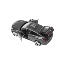 Машина металл BMW X6 длина 12 см, двери, багаж, инер, темно серый, дисплей Технопарк