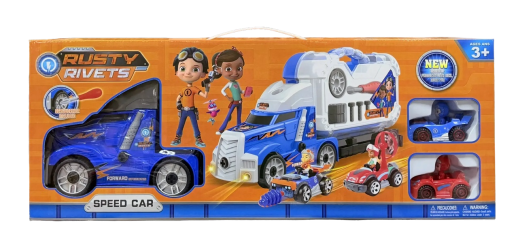 Набор Rusty Rivets/Расти-механик ремонтный грузовик звук+свет  с машинками, 55*22*11 см.