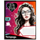 Тетрадь, 24 листа, клетка, дизайн № 6 Tik Tok Girl